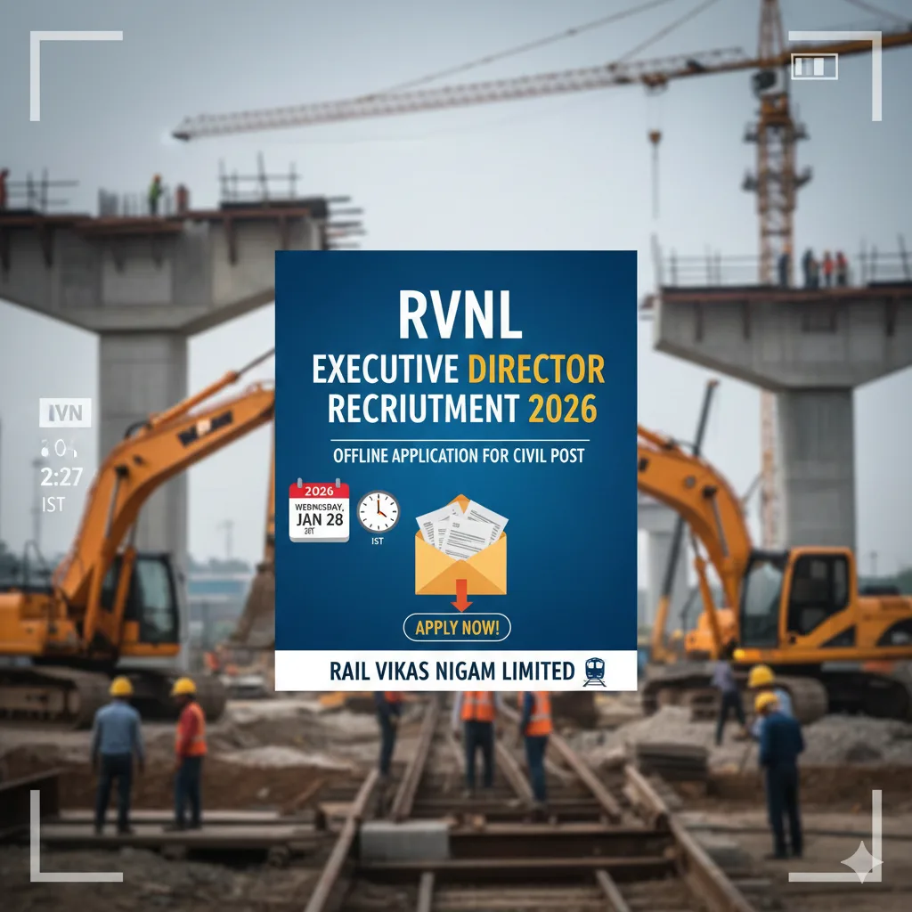 RVNL Executive Director (Civil) Recruitment 2026 | Apply Offline