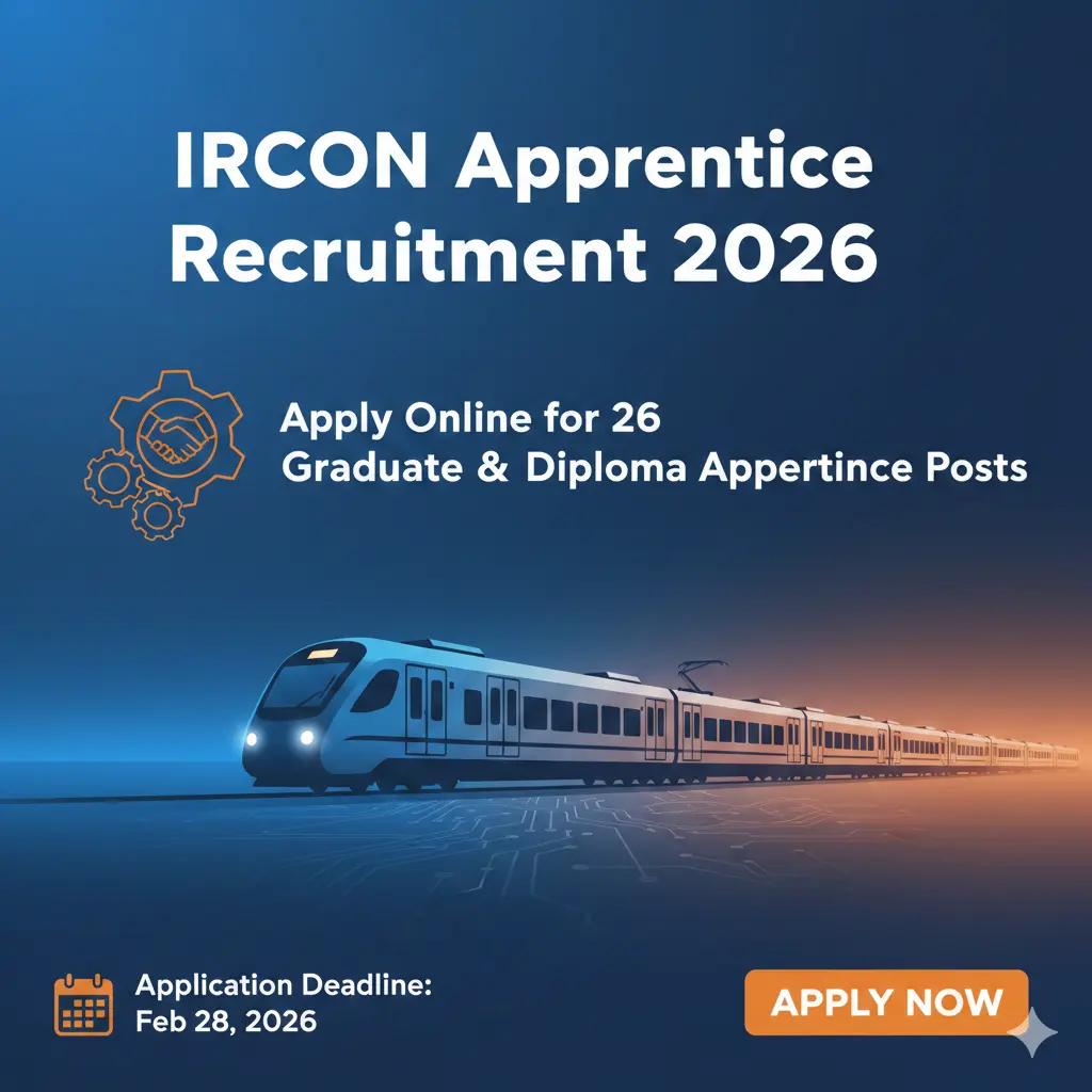 IRCON Apprentice Recruitment 2026: Apply Online for 26 Graduate & Diploma Apprentice Posts