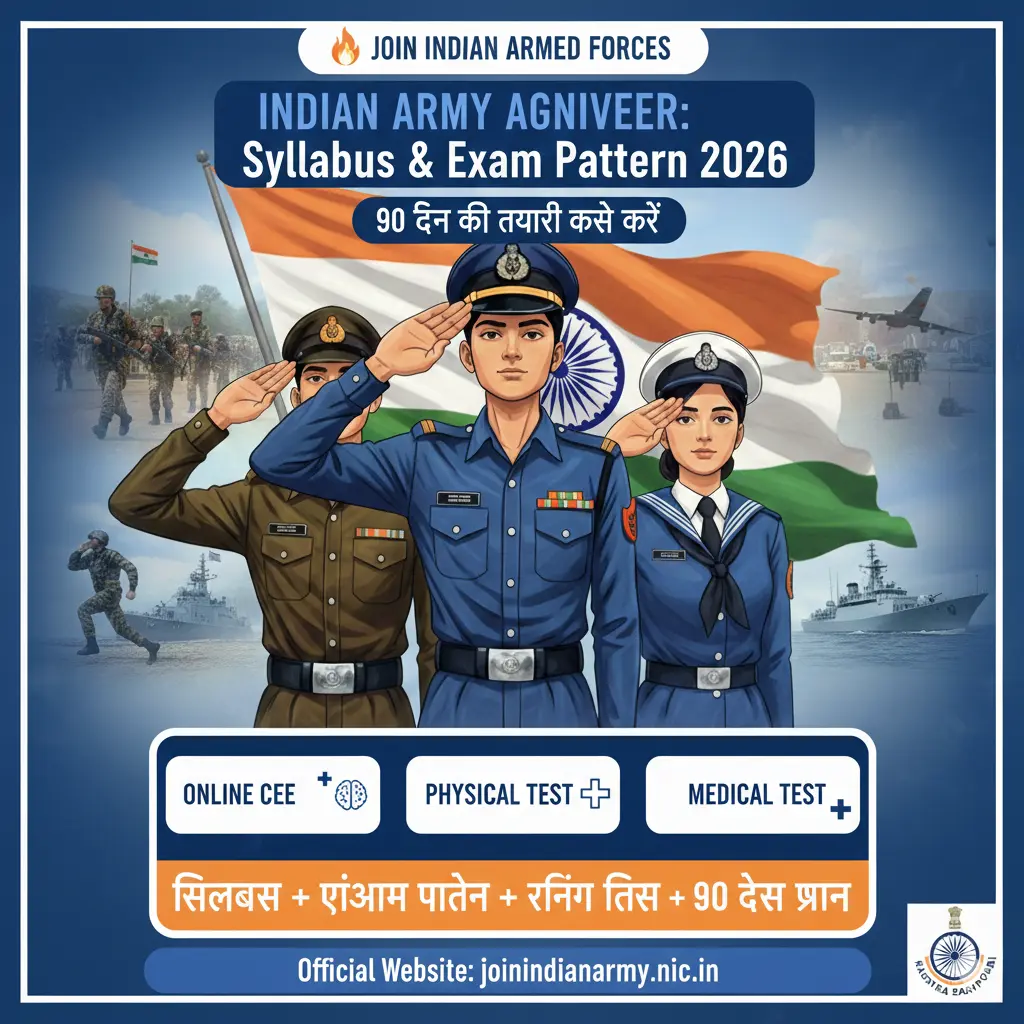 Agniveer CEE Syllabus 2026 in Hindi, Exam Pattern, Physical Test & Best Preparation Strategy