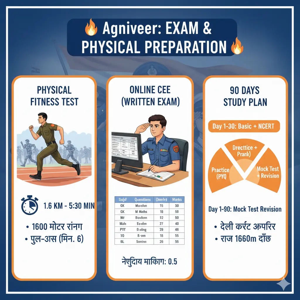 Agniveer CEE Syllabus 2026 in Hindi, Exam Pattern, Physical Test & Best Preparation Strategy