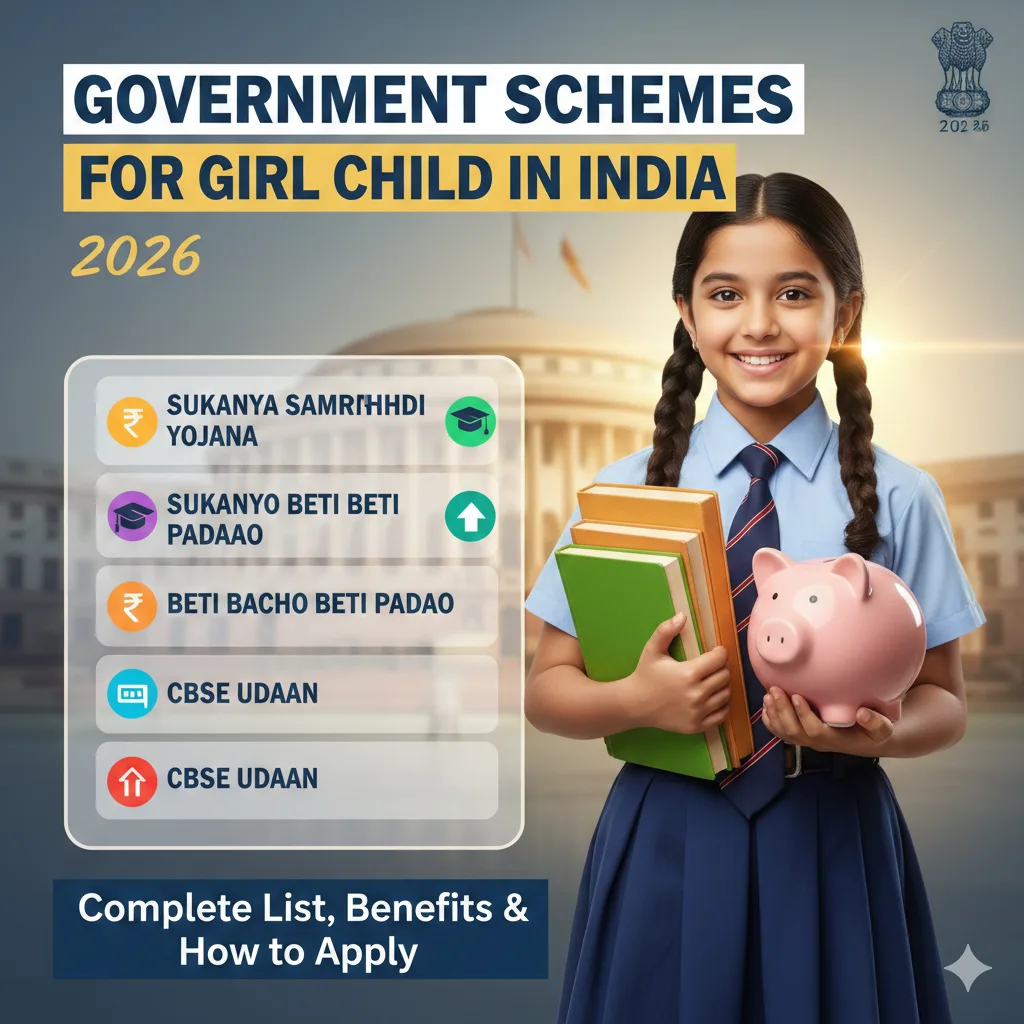 Government Schemes for Girl Child in India 2026 – Complete List, Benefits & How to Apply